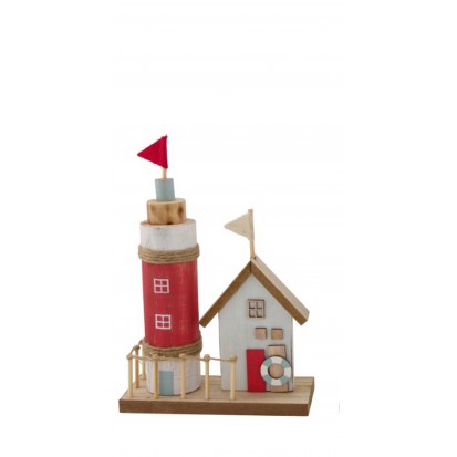 Latarnia morska z drewna, domki z drewna dekoracja, domki dekoracyjne z drewna, domki drewniane ozdoba, domek drewniany ozdoba